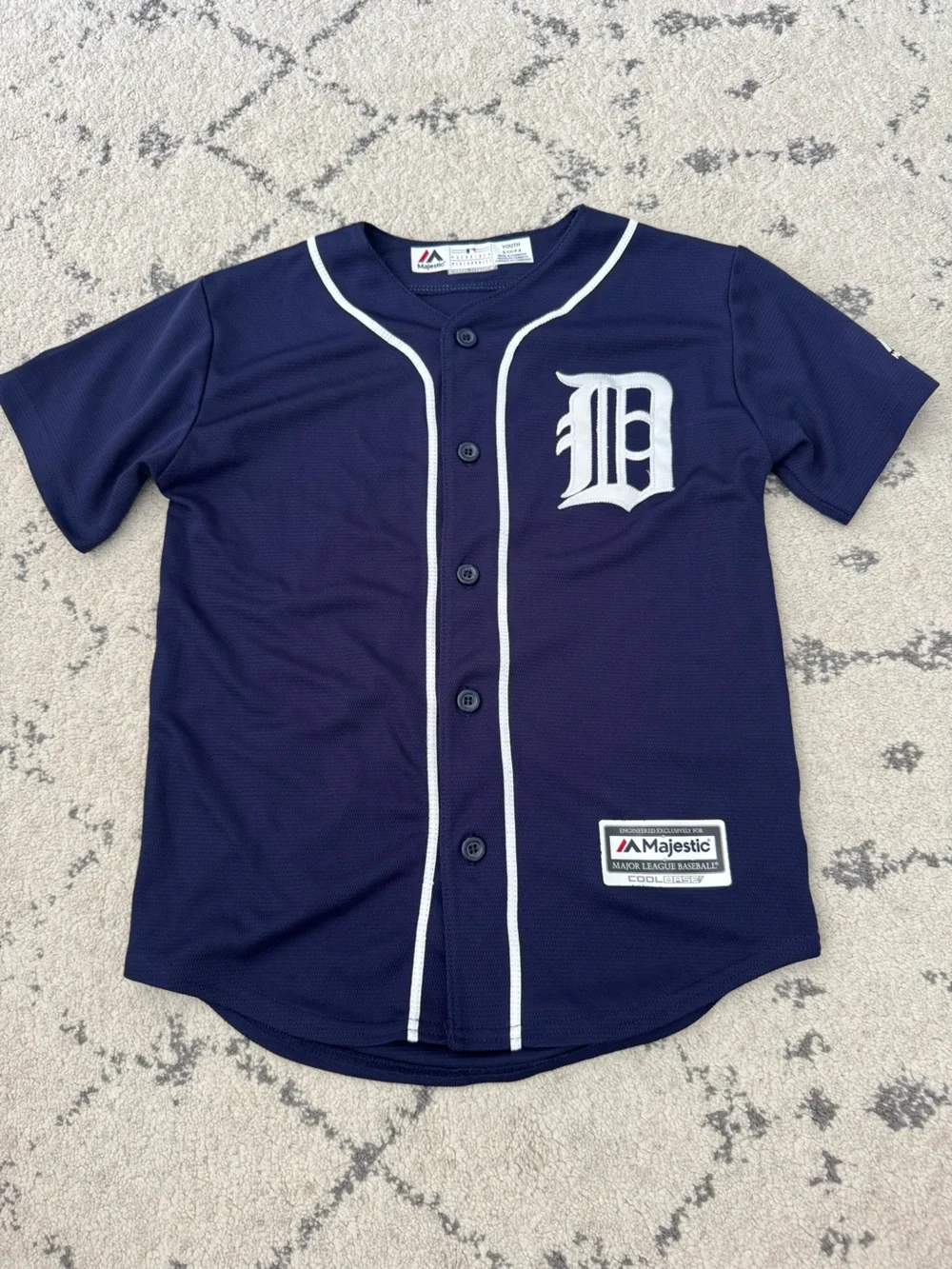 Detroit Tigers Button Down Short Sleeve Top